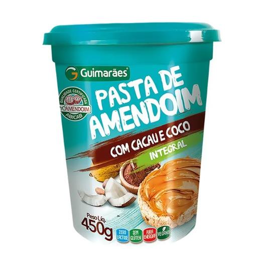 Pasta de amendoim Guimarães integral cacau com coco 450g - Imagem em destaque