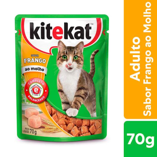 Alimento KiteKat adulto gato frango ao molho 70g - Imagem em destaque