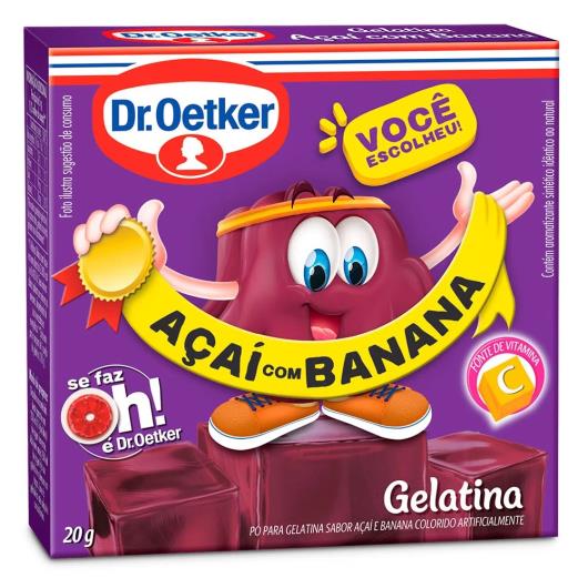 Pó para gelatina Oetker açaí com banana 20g - Imagem em destaque