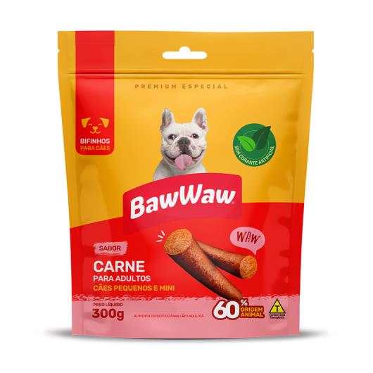 Bifinho Baw Waw adulto carne pequeno e médio porte 300g - Imagem em destaque