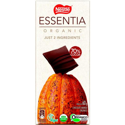 Chocolate orgânico Nestlé Essentia 70% cacau 60g - Imagem em destaque