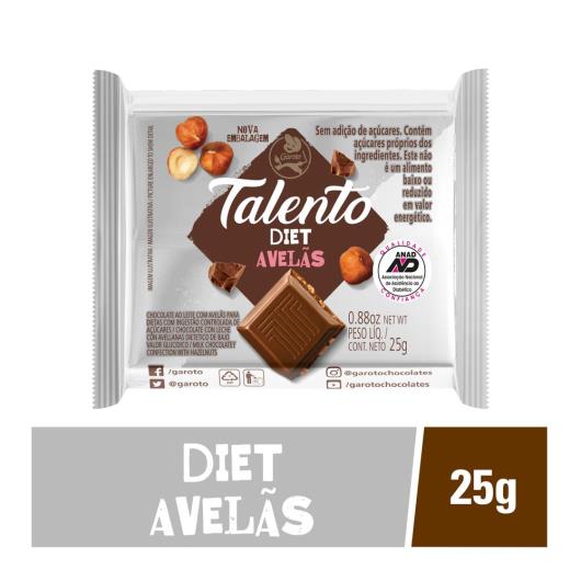 Chocolate diet Garoto Talento com avelãs 25g - Imagem em destaque
