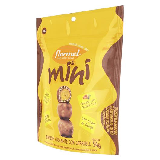 Mini Bombom Crocante com Caramelo Flormel Pouch 54g - Imagem em destaque