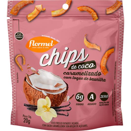 Chips de coco caramelizado Flormel 20g - Imagem em destaque