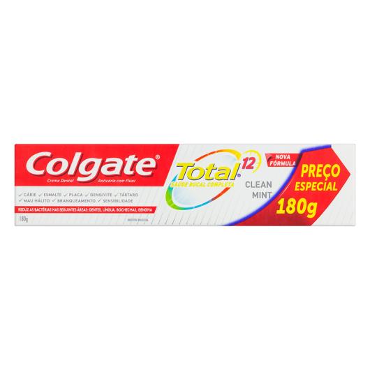 Creme Dental Clean Mint Colgate Total 12 Caixa 180g - Imagem em destaque