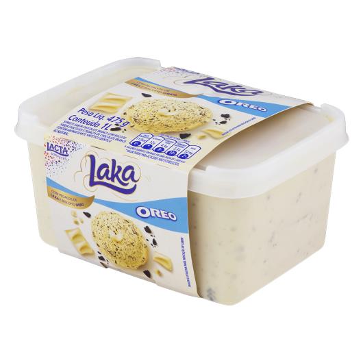 Sorvete Laka e Oreo Lacta Pote 1L - Imagem em destaque