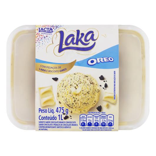 Sorvete Laka e Oreo Lacta Pote 1L - Imagem em destaque