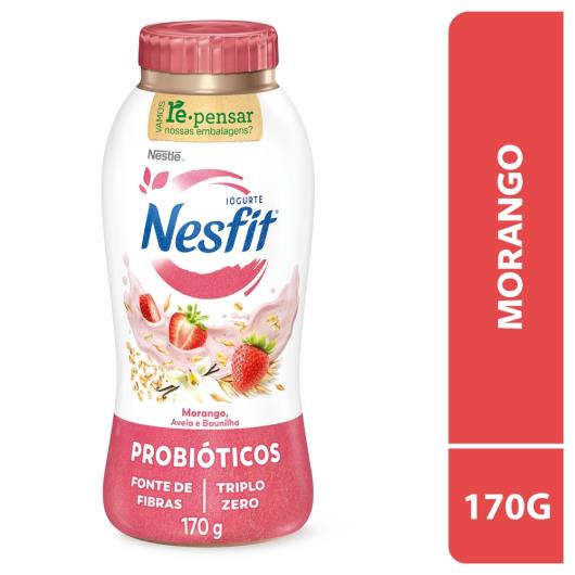 Iogurte Sem Lactose Nestlé Nesfit Morango Aveia e Baunilha 170g - Imagem em destaque