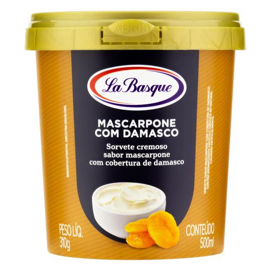 Sorvete Mascarpone Cobertura Damasco La Basque Pote 500ml - Imagem em destaque