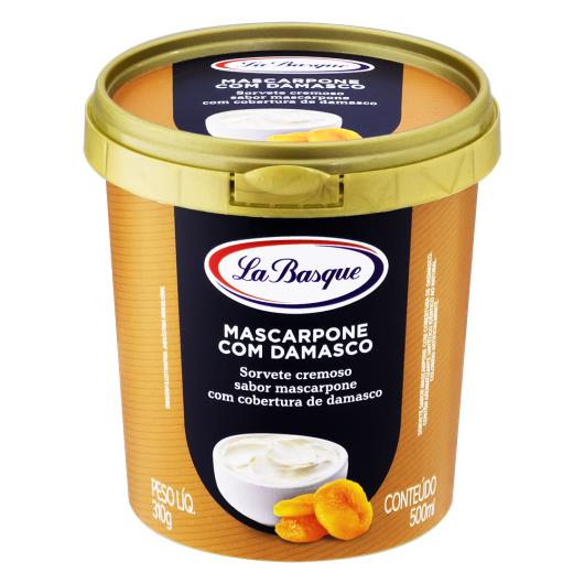 Sorvete Mascarpone Cobertura Damasco La Basque Pote 500ml - Imagem em destaque