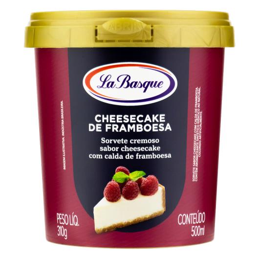 Sorvete Cheesecake de Framboesa La Basque Pote 500ml - Imagem em destaque