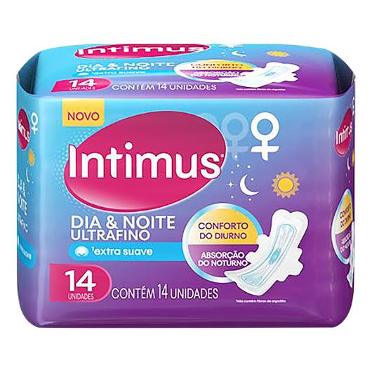 Absorvente com Abas Dia & Noite Ultrafino Extra Suave Intimus 14 Unidades - Imagem em destaque