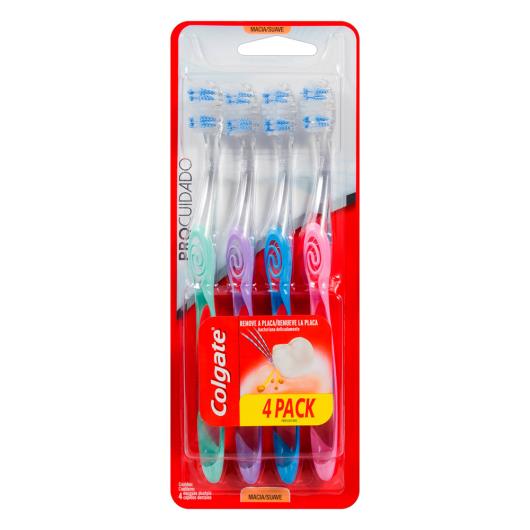 Escova Dental Macia Colgate Pro Cuidado 4 Unidades - Imagem em destaque