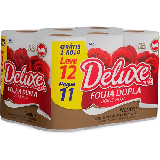 Papel Higiênico Deluxe folha dupla 20m Leve 12 Pague 11 - Imagem em destaque