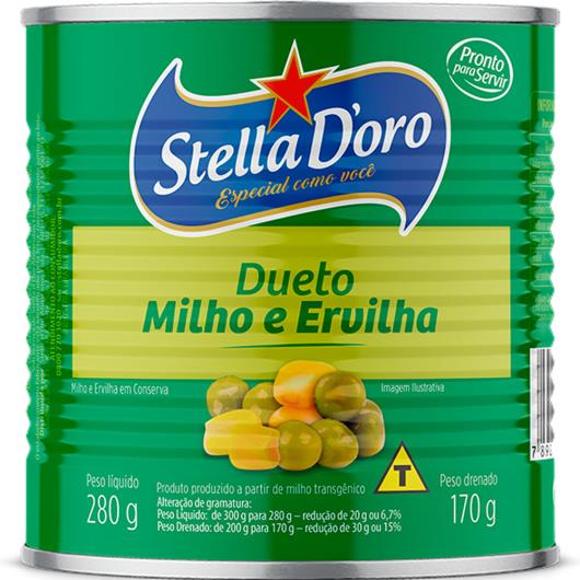 Dueto milho e ervilha em conserva Stella D'oro lata 170g - Imagem em destaque