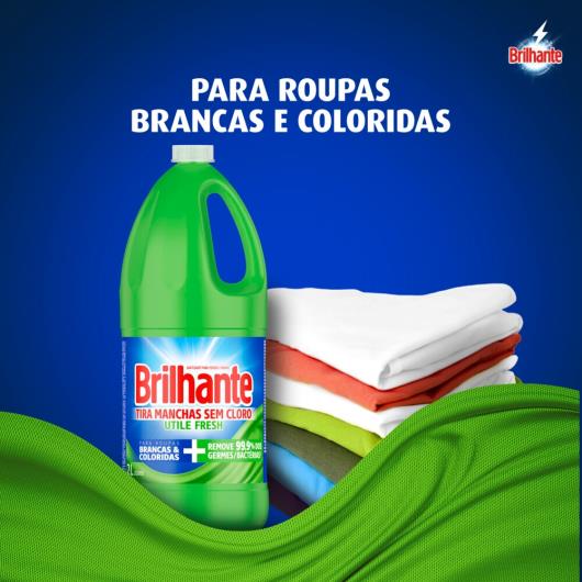 Tira Manchas Líquido Roupas Brancas e Coloridas Fresh Brilhante Utile Frasco 2L - Imagem em destaque