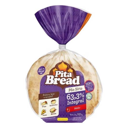 Pão Sírio Médio Integral Pita Bread 320g - Imagem em destaque