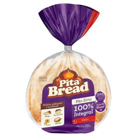 Pão Sírio Médio Integral Pita Bread Pacote 320g - Imagem em destaque