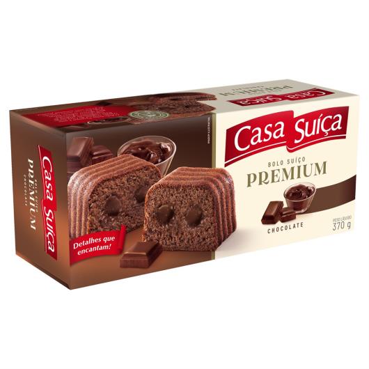 Bolo Suíço Chocolate Recheio Chocolate Casa Suíça Premium Caixa 370g - Imagem em destaque