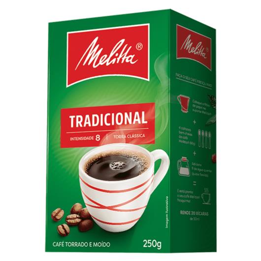 Café Torrado e Moído Tradicional Melitta à Vácuo Caixa 250g - Imagem em destaque