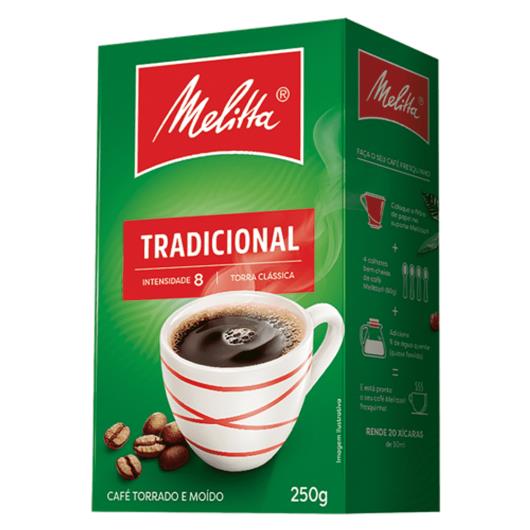 Café Torrado e Moído Tradicional Melitta à Vácuo Caixa 250g - Imagem em destaque