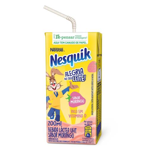 Bebida Láctea NESQUIK Morango 200ml - Imagem em destaque