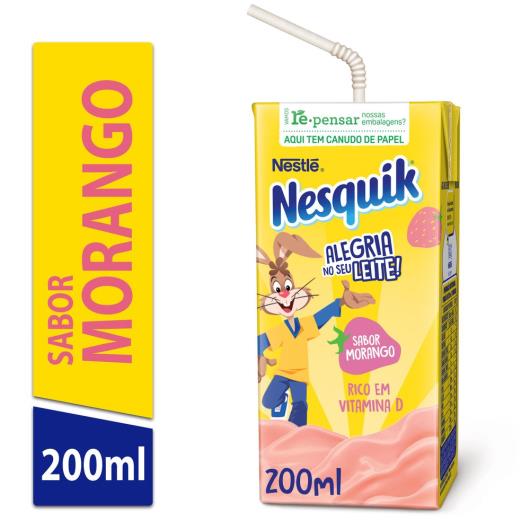 Bebida Láctea NESQUIK Morango 200ml - Imagem em destaque