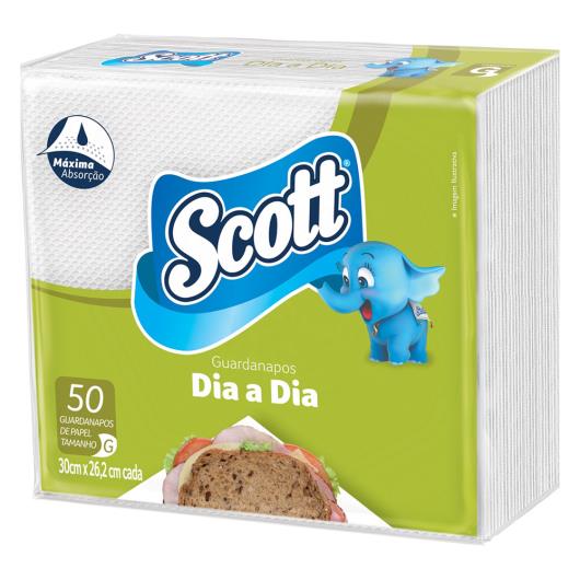 Guardanapo de Papel Folha Simples Scott Dia a Dia 30cm x 26,2cm Pacote 50 Unidades - Imagem em destaque