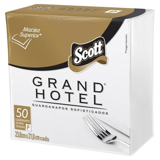Guardanapo de Papel Folha Tripla Scott Grand Hotel 23,8cm x 21,8cm Pacote 50 Unidades - Imagem em destaque