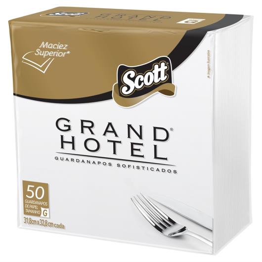 Guardanapo de Papel Folha Tripla Scott Grand Hotel 31,8cm x 32,8cm Pacote 50 Unidades - Imagem em destaque