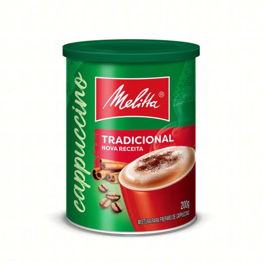 Cappuccino Solúvel Tradicional Melitta Lata 200g - Imagem em destaque