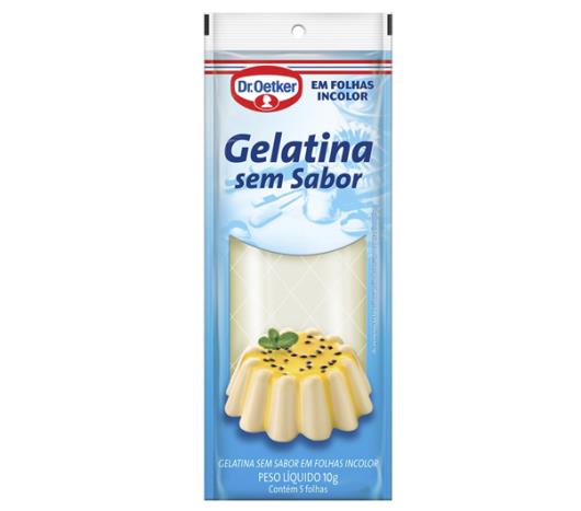 Gelatina em folha Oetker sem sabor incolor 10g - Imagem em destaque