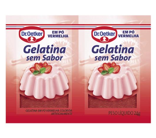 Gelatina em pó Dr. Oetker sem sabor vermelha 24g - Imagem em destaque