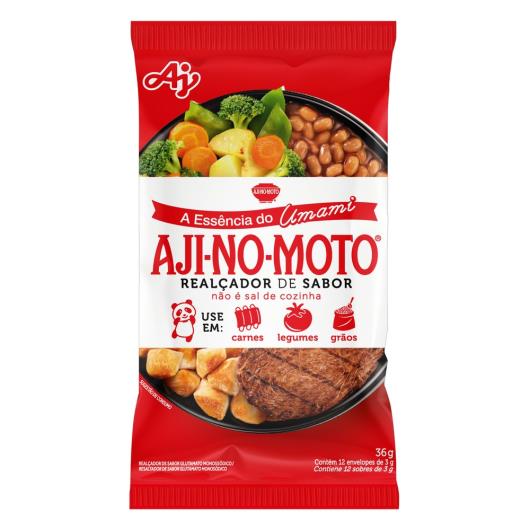 Realçador de Sabor Umami Aji-No-Moto Pacote 36g 12 Unidades - Imagem em destaque