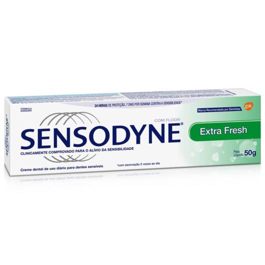 Creme dental Sensodyne extra fresh 50g - Imagem em destaque