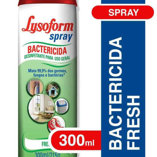Desinfetante Lysoform Spray Bactericida Fresh 300ml - Imagem em destaque