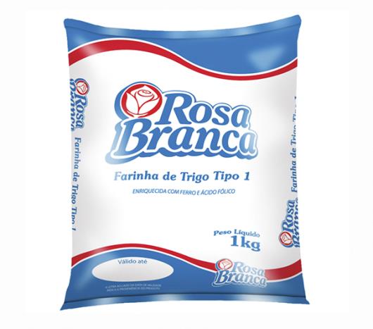 Farinha de trigo com ferro Rosa Branca 1kg - Imagem em destaque