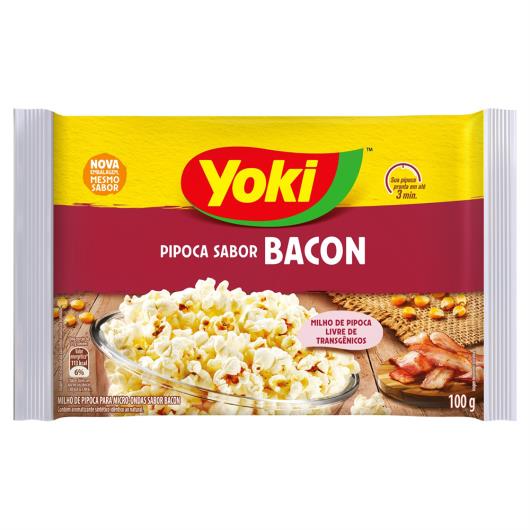 Pipoca para Micro-Ondas Bacon Yoki Pacote 100g - Imagem em destaque