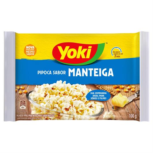 Pipoca para Micro-Ondas Manteiga Yoki Pacote 100g - Imagem em destaque