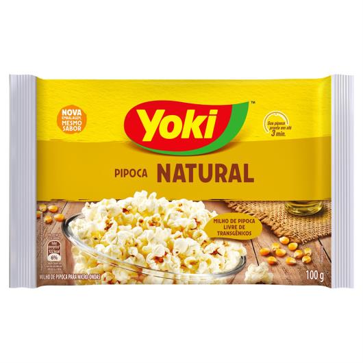 Pipoca para Micro-Ondas Natural Yoki Pacote 100g - Imagem em destaque