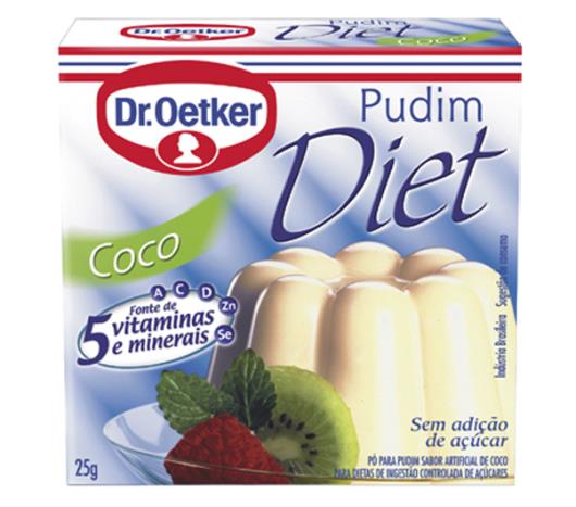 Mistura em pó para pudim Oetker sabor coco diet 25g - Imagem em destaque