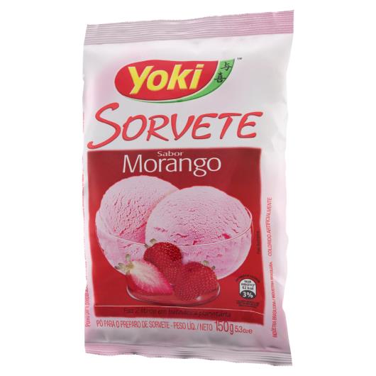 Pó para Sorvete Morango Yoki Pacote 150g - Imagem em destaque