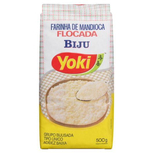 Farinha de Mandioca Flocada Biju Yoki Pacote 500g - Imagem em destaque