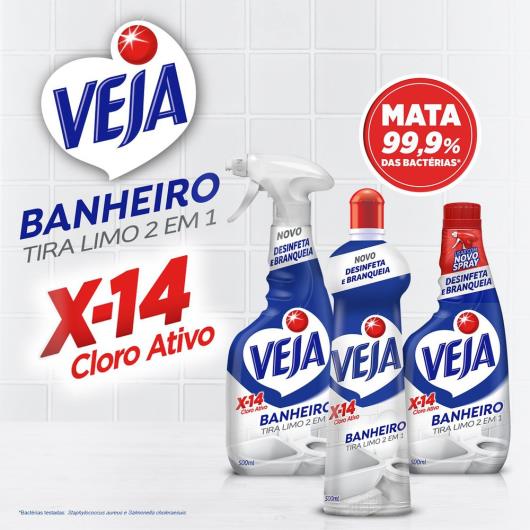 Desinfetante Banheiro Tira-Limo Veja X-14 Frasco 500ml Borrifador - Imagem em destaque