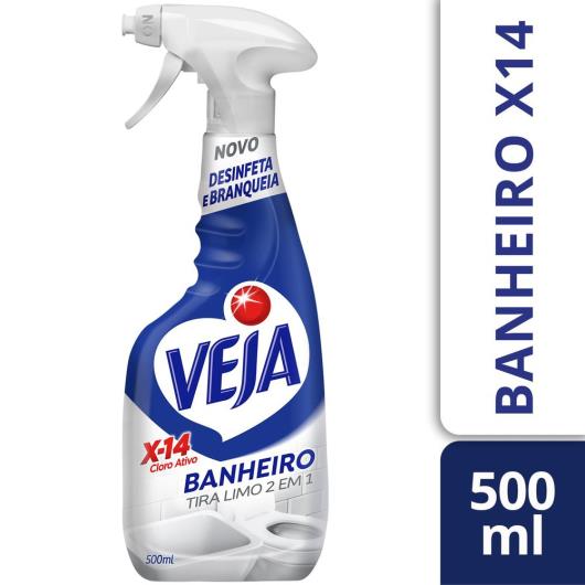 Desinfetante Banheiro Tira-Limo Veja X-14 Frasco 500ml Borrifador - Imagem em destaque