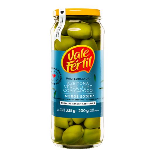 Azeitona Verde em Conserva com Caroço Light Vale Fértil Vidro 200g - Imagem em destaque