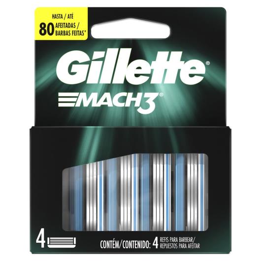 Carga para Aparelho de Barbear Gillette Mach3 4 unidades - Imagem em destaque