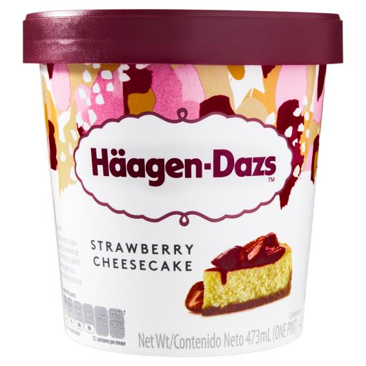 Sorvete Häagen-Dazs Cheesecake Morango 473ml - Imagem em destaque