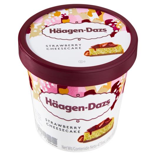 Sorvete Häagen-Dazs Cheesecake Morango 473ml - Imagem em destaque