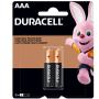 Pilha Duracell AAA com 2 unidades